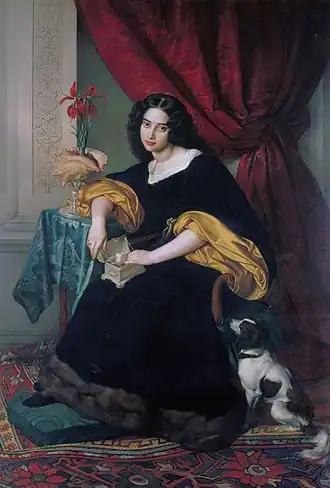 Porträt der Pauline Hübner von Julius Hübner, 1829