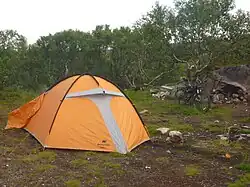 Igluzelt bei einer Radtour