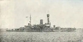 Das dänische Panzerschiff Peder Skram 1939