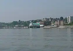 Blick auf die Küste von Penarth vom Bristol Channel