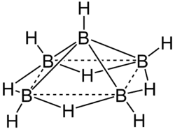 Strukturformel von Pentaboran(9)