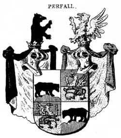 Wappen der Freiherren von Perfall (1685)