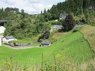 Damm, luftseitige Ansicht