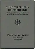 Bundesdeutscher Personalausweis, Ausgabezeitraum: Ende 1960er-Jahre bis 31. März 1987
