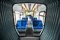 Fahrgastraum über dem mittigen Laufwerk in einem Kiewer Wagen
