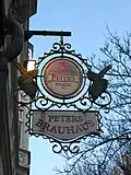 Schild am Peters Brauhaus