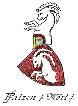 Stammwappen der Pfalzen/Mörl in der Fischnaler Wappenkartei[10]