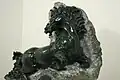 Pferdeskulptur aus Edelserpentin (1971)