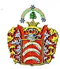 Wappen der schwedischen Linie derer von Pfuel, 1760 erloschen