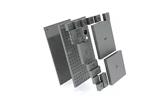 Explosionsansicht des Modells von Phonebloks