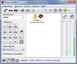 Screenshot von Phoner