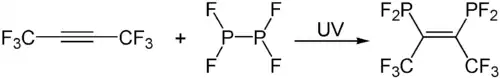 Addition von Phosphor(II)-fluorid an ein Alkin