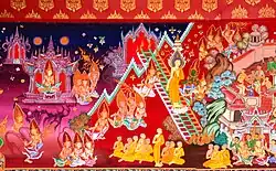 Wandmalerei des Marmor-Wihan