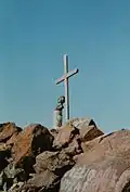 Gipfelkreuz mit Büste