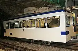 Ehemaliger Zahnradbahntriebwagen Lausanne-Flon