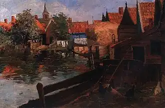 Volendam, gezicht op het Brijkje, etwa 1900