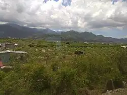 Blick von Fangliao Richtung Osten auf die Ausläufer des Zentralgebirges