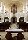 Innenansicht Richtung Orgelempore