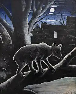 Bär in einer mondhellen Nacht