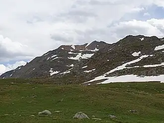 Piz Turettas, aufgenommen vom Lai da Chazfora