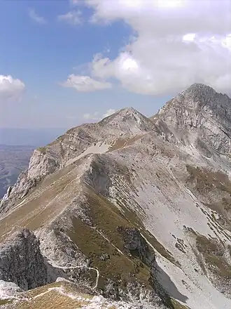 Südlicher Kamm mit dem Pizzo Cefalone im Hintergrund