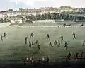 Plaine de Plainpalais 1817, mit Cricket-Spielern