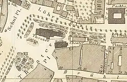 Lage des Reithauses (Reitb.), Plan von 1864