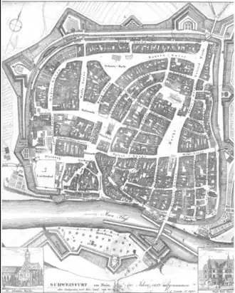Katasterplan Schweinfurt 1833