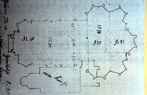 Grundriss alte und neue Kirche