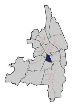Lage des Planungsraums Hochfeld in Augsburg