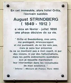 Erinnerungstafel an Nr. 62