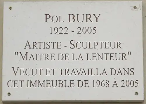 Nr. 236: Wohnort des Malers und Bildhauers Pol Bury von 1968 bis zu seinem Tod 2005