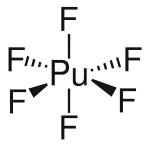 Strukturformel von Plutoniumhexafluorid