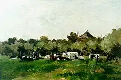 George Jan Hendrik (Geo) Poggenbeek: Melkzeit (etwa 1895)