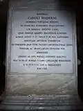 Gedenktafel für Carlo Maderno