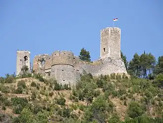 Die Burgruine in Popoli