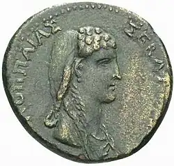 Münze mit Abbildung Poppaeas