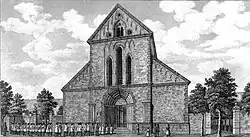 Abteikirche Heisterbach (Stahlstich von 1844)