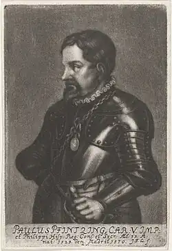 Paul Pfinzing (1523–1570), Rat von Karl V. und Philipp II.