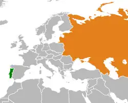 Lage der Sowjetunion und Portugal