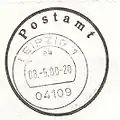Poststempel der Postfiliale Leipzig 1