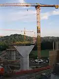 Ein im Bau befindlicher Pfeiler