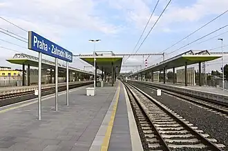 Bahnsteiggleise von Westen (2021)