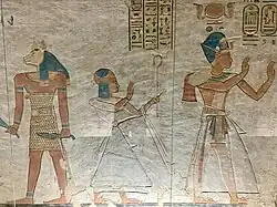 Chaemwaset hinter Ramses III.