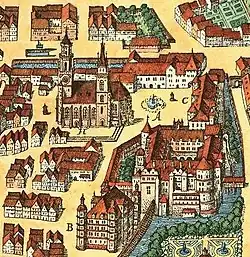 Merian-Stadtplan Stuttgart, 1634 → Bildkommentar.
