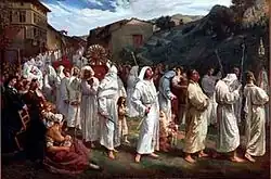 Prozession der Weißen Büßer von Pierre Grivolas