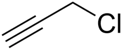 Strukturformel von Propargylchlorid