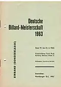 Deckblatt des Prospekts zur deutschen Meisterschaft 1963 in Homberg