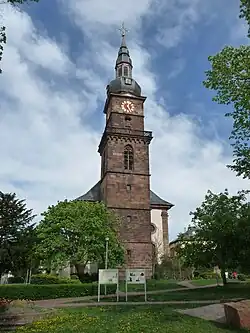 Heutige Martinskirche Grünstadt, am Platz der alten Martinskirche des Klosters Glandern