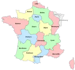 Römisch-katholische Kirchenprovinzen in Frankreich